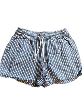 Beach Lunch Lounge Striped Shorts XS – Coastal Casual Pull-On Shorts